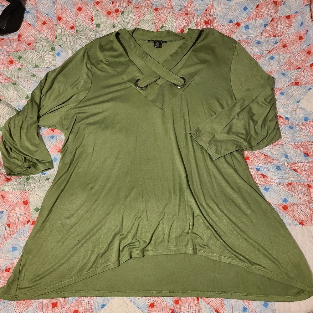 cable & gauge woman 3/4 sleeve top